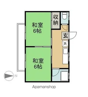 青木ハイツ【2階】の間取り