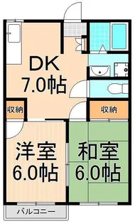 2DKの間取り画像