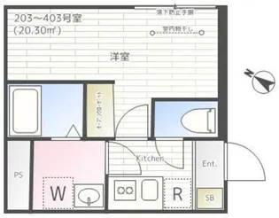 メゾンド町屋【4階】の間取り