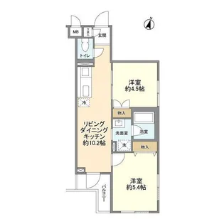 地蔵前マンション【2階】の間取り