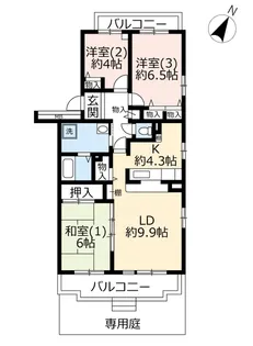 URアクティ佐貫【1階】の間取り