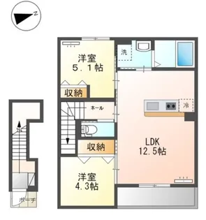YSK・ユウセイ【2階】の間取り
