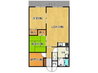 アーバン寿【3階】の間取り