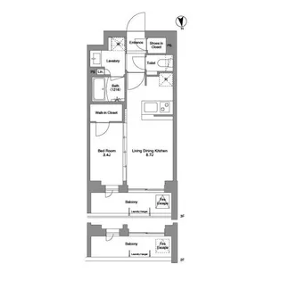 コンフォリア戸越公園【2階】の間取り