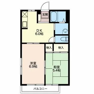 メゾン小林 B【2階】の間取り