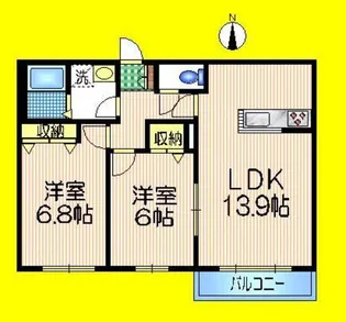 オークヒルN棟【1階】の間取り