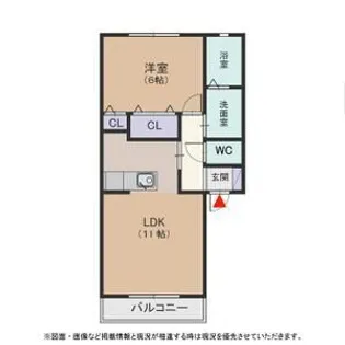 メルベーユ芝原 B【1階】の間取り