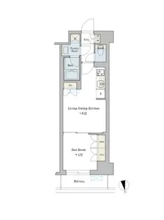 Brillia ist 池尻大橋【6階】の間取り