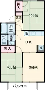 サニースクエアA棟【1階】の間取り