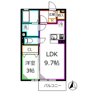 サンクレアII【2階】の間取り