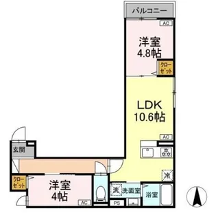 セレスティア栗原【3階】の間取り