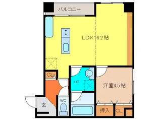 コーポアイランドミドル北斗【3階】の間取り