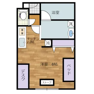 セレノ東3条C棟 1階【1階】の間取り