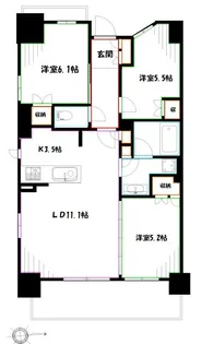 東京都武蔵野市境2【マンション】の間取り