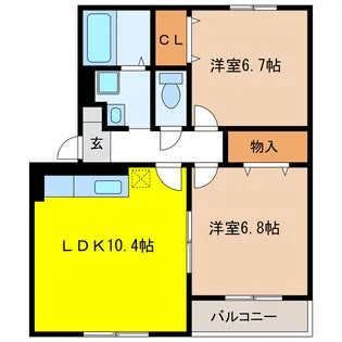 コアロードII【3階】の間取り