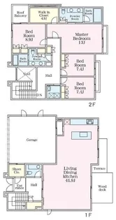 東京都大田区田園調布3【一戸建】の間取り