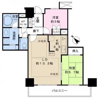 プラウドタワー【22階】の間取り