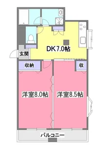 東京都清瀬市松山1【マンション】の間取り