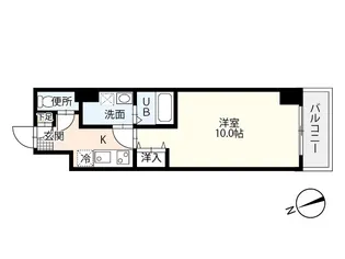 エイトバレー43平和大通り【4階】の間取り
