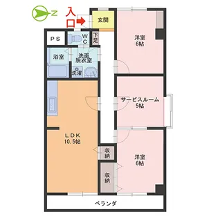大久保マンション【2階】の間取り
