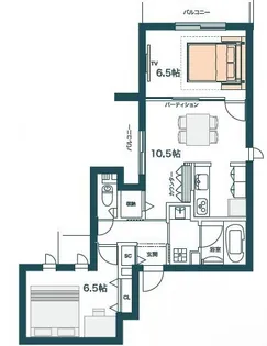 グロリア要町【2階】の間取り