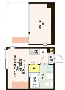 Plumeria鷺宮【1階】の間取り