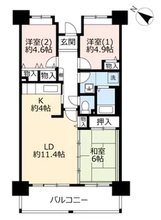 URHAT神戸・脇の浜【5階】の間取り