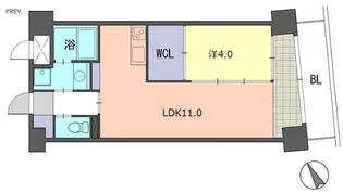 レジデンス住吉【4階】の間取り