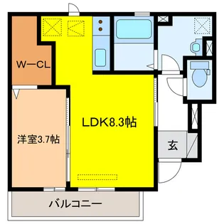 岐阜県羽島郡岐南町平島9【アパート】の間取り