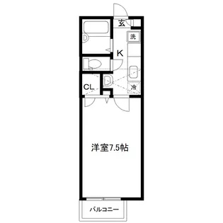 ロングラン千代田町A棟【1階】の間取り