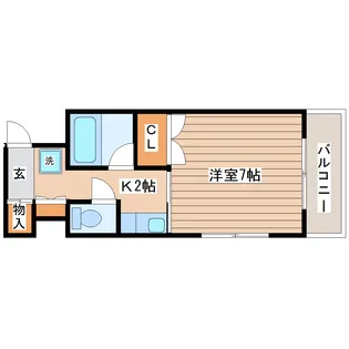 ドミール石川【1階】の間取り