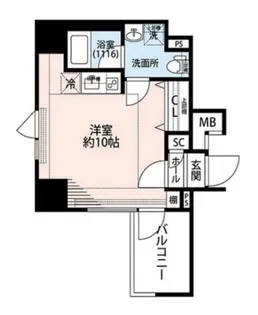 プレール・ドゥーク東新宿III【7階】の間取り