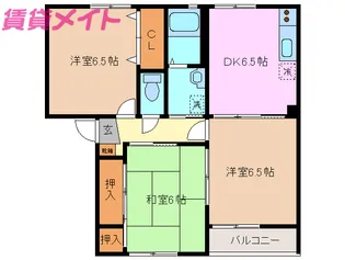 エトワール ウエスト【2階】の間取り