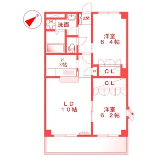 プランドール ヤバネ【3階】の間取り