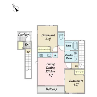 ラディ菊名【2階】の間取り