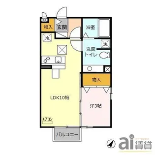 オークヒルズ 壱番館【1階】の間取り