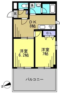 第66シンエイビル【5階】の間取り