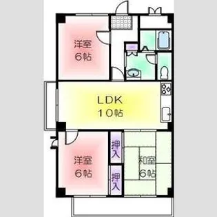 イーストガーデンバラ館【4階】の間取り