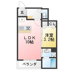 クレール【1階】の間取り