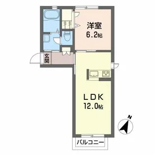 ブラン・ドールB【2階】の間取り