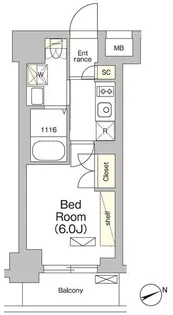 テラス大崎【5階】の間取り