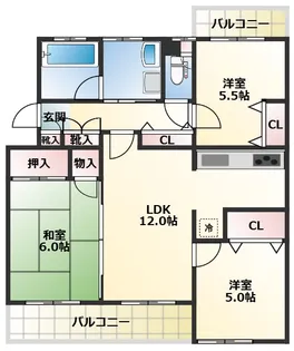 ビュー・クレスト【2階】の間取り