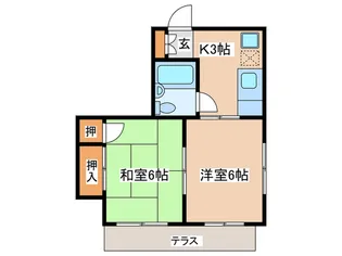 メゾン武蔵野【1階】の間取り