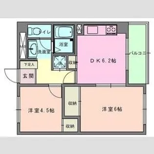 ライフパレット横浜【3階】の間取り