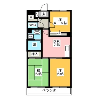 サンヒルズ東戸塚【1階】の間取り