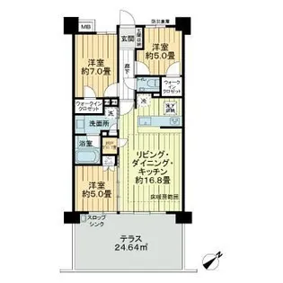 アネシア平針【1階】の間取り