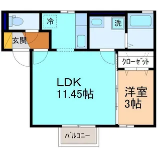 クレジュール【2階】の間取り
