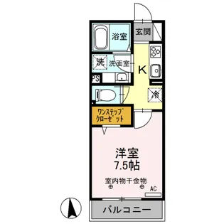 レフィナード【3階】の間取り