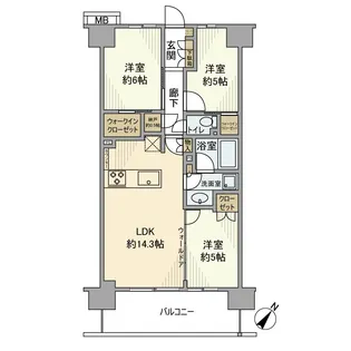 プレシス柏の葉キャンパス【6階】の間取り