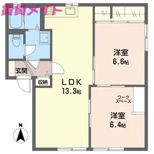 ラモンターニュ【2階】の間取り